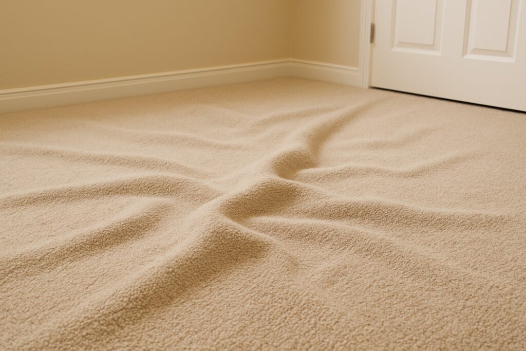 carpet with wrinkles
