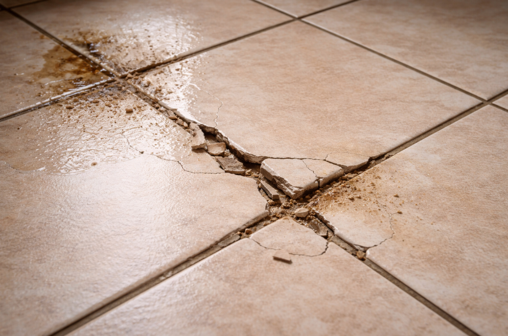 Cracked Tiles and Damaged Grout