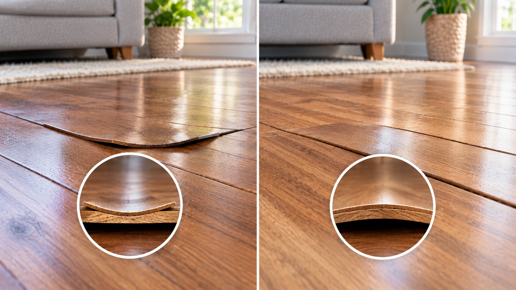 hardwood floor cupping vs crowning